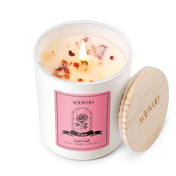 AOOVOO Rose Scented Candles for Women by AOOVOO