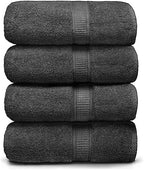 Ariv Premium Bath Towels Pack of 4, 100% Cotton, Super Soft, Highly Absorbent by Ariv