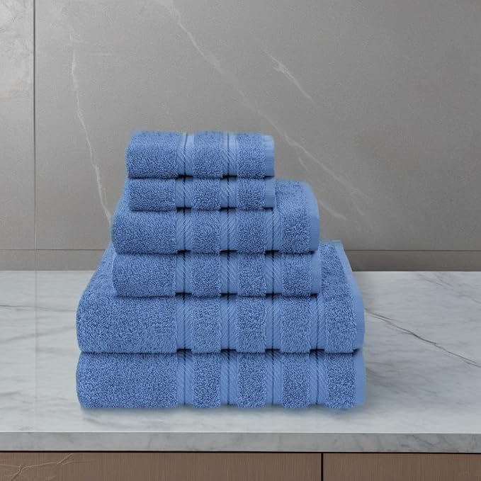 American Soft Linen Luxury 6 Piece Towel Set, 2 Bath Towels 2 Hand Towel 2 - Image 5