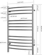 HEATGENE Towel Warmer Gun Grey, Electric Hot Towel Rails, Wall-Mounted Large 12 - Image 4