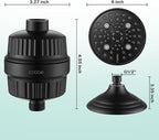 Cobbe 6-Setting High Pressure Filtered Shower Head Combo, Detachable Rain - Image 8