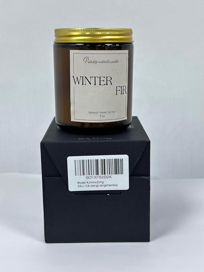 Fir Scented Candles for Home, Natural Soy Wax Aromatherapy Non Toxic Winter Fir - Image 4