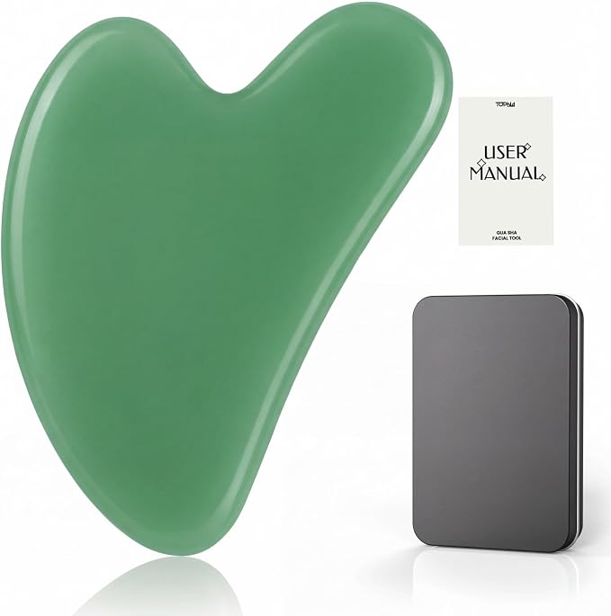 Gua Sha Facial Tool – Green Stone Guasha Tool by tophld