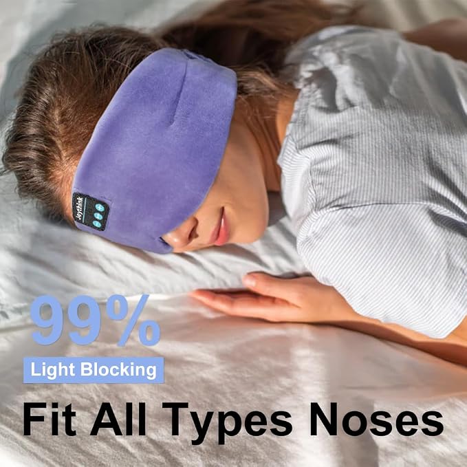 Joythink Sleep Headphones Bluetooth Sleep Mask Silk Headband Earphones - Image 4