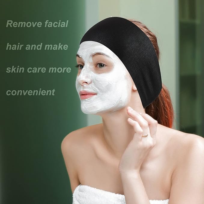 128 Pieces Disposable Spa Facial Headbands Stretch Non Woven Facial Headbands - Image 4