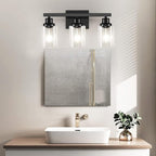 3-Light Bathroom Light Fixtures, Modern Bathroom Wall Lights Over Mirror - Image 2