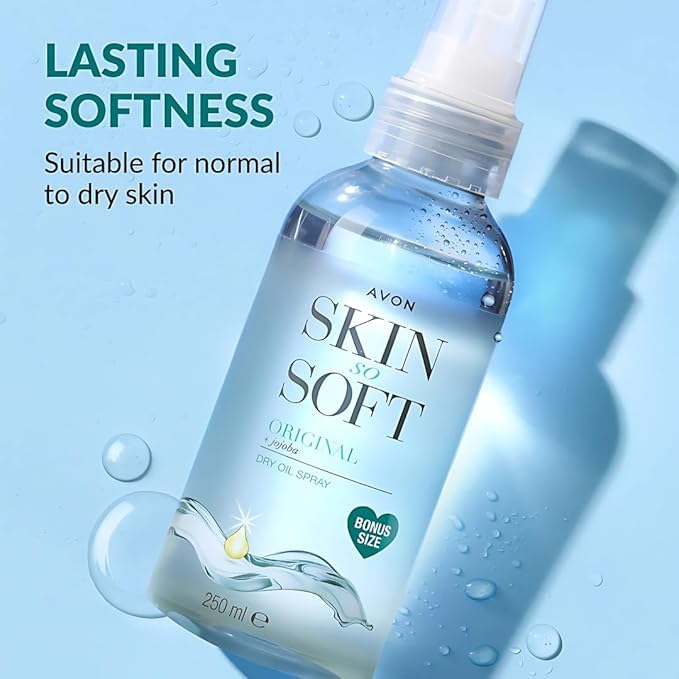AVON SKIN SO SOFT Original Jojoba Dry Oil Spray 8.45 Fl oz – |Moisturizing Body - Image 3