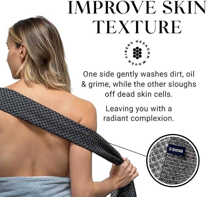 Sima Brand Exfoliating Washcloth Face & Body Scrub Towel - Image 5