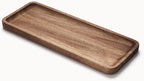 Bathroom Vanity Tray, Acacia Wood Counter Tray, Toilet Tank Tray, Appetizer by YANGQIHOME
