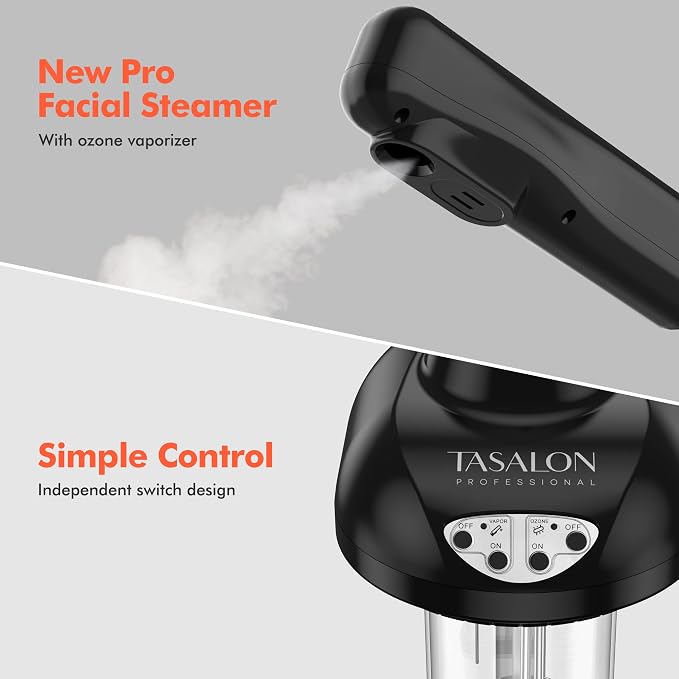 TASALON Steamer on Wheels for Professional Skin Rejuvenation, Facial Steamer - Image 2