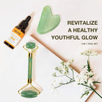 NEUTRIHERBS Jade Gua Sha & Face Roller & Vitamin C Serum Facial Tool Set - Image 11