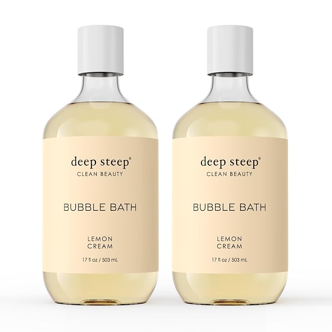 Deep Steep Bubble Bath, Lemon Cream 17 oz – Hypoallergenic, Clinically Tested by DeepSteep