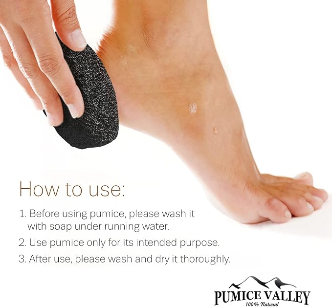 Pumice Stone - Natural Earth Lava Black - Callus/Corn Remover - Image 4