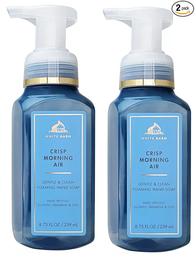 Bath and Body Works 2 Pack Crisp Morning Air Gentle Foaming Hand Soap. 8 Oz by BathBodyWorks