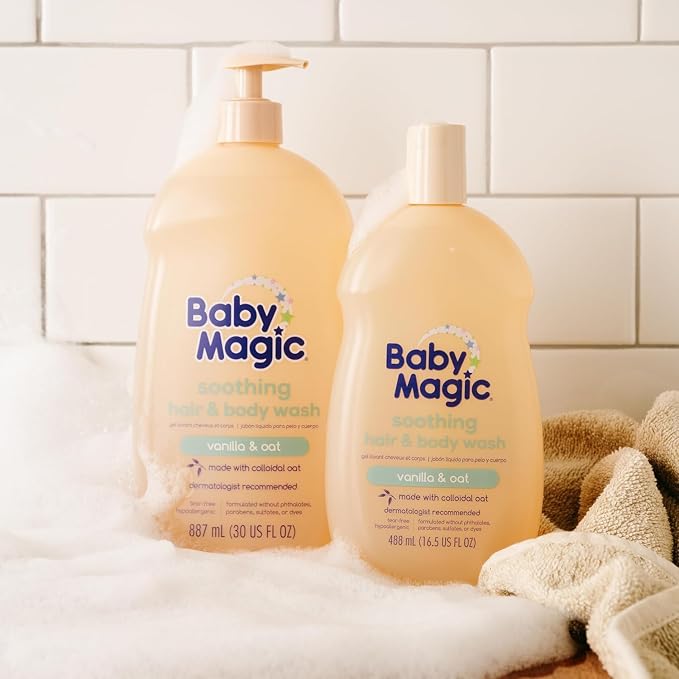 Baby Magic Soothing Hair & Body Wash, Vanilla & Oat, Soothes and Cleanses - Image 8