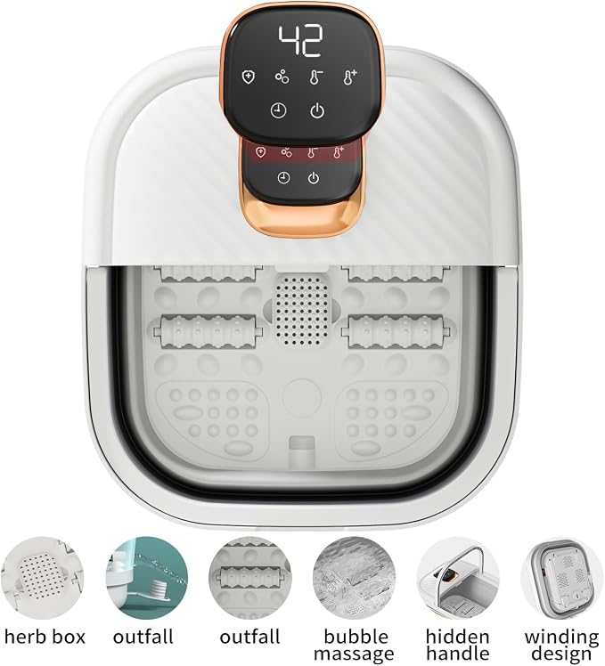 Collapsible Foot Spa with Heat, Foldable Foot Bath Massager with Temperature - Image 6
