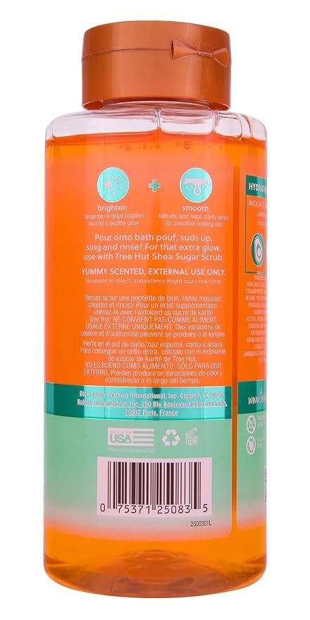 Tree Hut Tangerine Foaming Gel Wash, Hydrating & Moisturizing Body Wash - Image 2