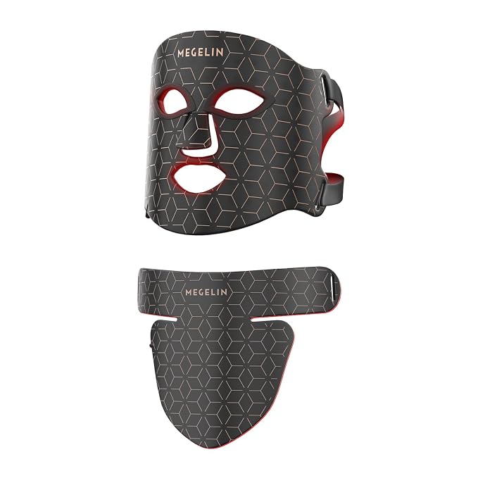 MEGELIN Led Red Light Therapy Face & Neck Mask, 7 Colors Led Light Therapy by MEGELIN