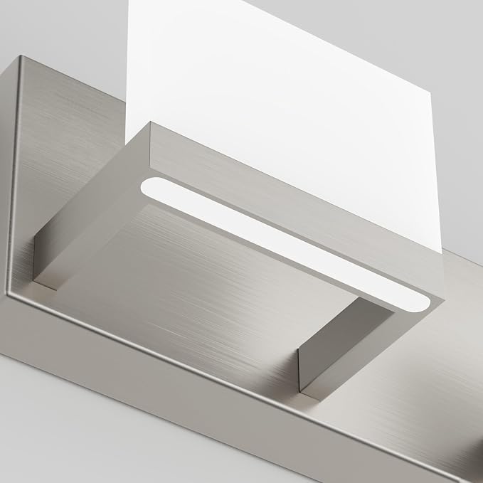 Tipace 8 Lights LED Modern Vanity Light Brushed Nickel Bathroom Lighting - Image 2