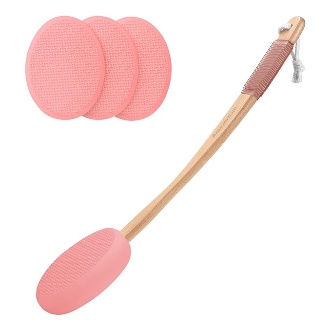 AmazerBath Lotion Applicator for Back, 4 Replacement Pads by AmazerBath