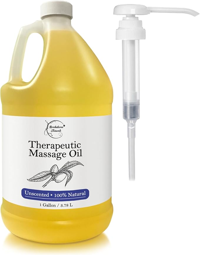 Unscented Massage Oil for Massage Therapy | 100% Natural Body Oil | Premium by BrookethorneNaturals