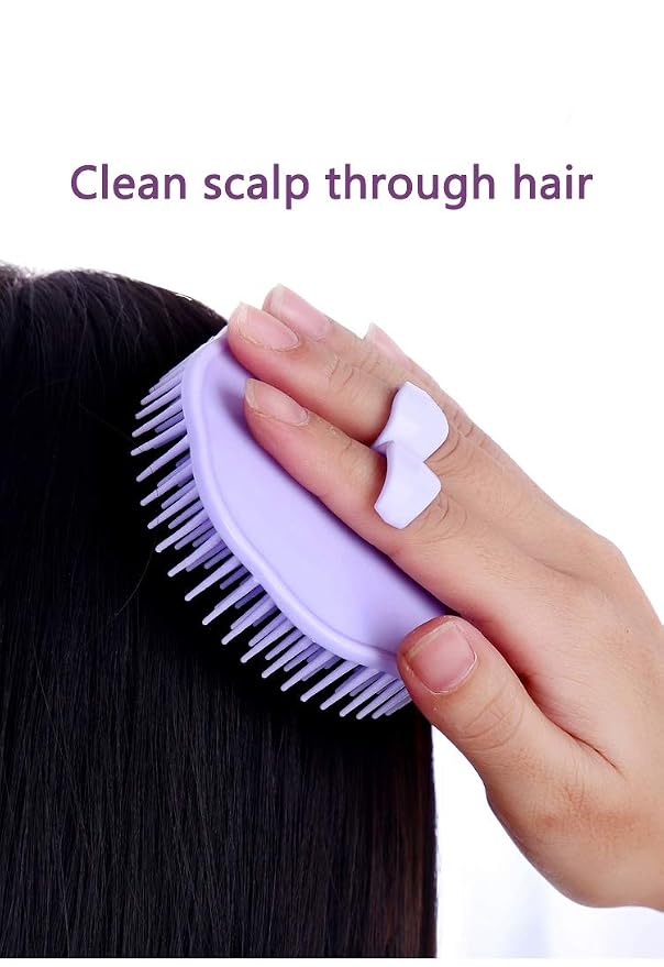 Aroveea Hair Scalp Brush Dandruff Cleaning Brush Shower Scalp Shampoo Brush - Image 7