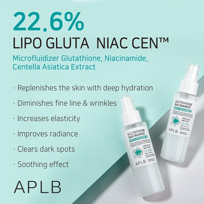 APLB Glutathione Niacinamide Mist Essence | LIPO GLUTA NIAC CEN™ 22.6% 3.55 - Image 3