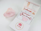 Premium Certified Luxury 100% Authentic Rose Quartz Pink Roller & Gua Sha Set - Image 8