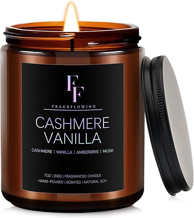 Cashmere Vanilla Scented Candle by FFFRAGRFLOWING