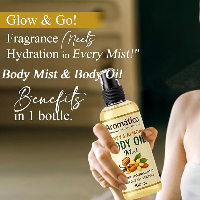 Aromatico Honey & Almond Body Oil Mist - Image 8