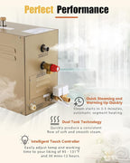 CGOLDENWALL 9KW Commercial Self-Draining Steam Generator Shower System Home - Image 2