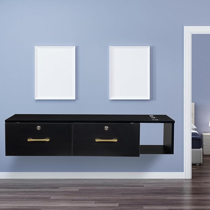 Wall Mount Styling Station for Hair Stylist, Wooden Hair Salon Station Storage - Image 9