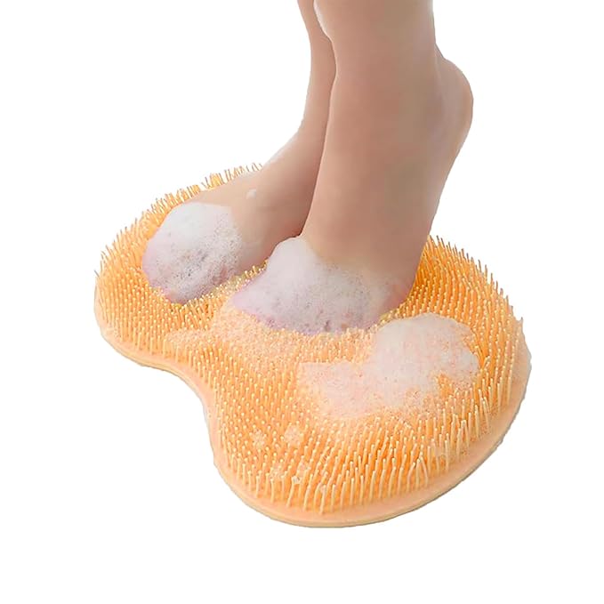 Shower Foot and Back Scrubber Mat, Wall Mounted Shower Foot Scrubber by EASKITE