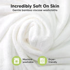 6-Pack Baby Washcloths – Soft Absorbent Viscose from Bamboo Washcloths - Image 2