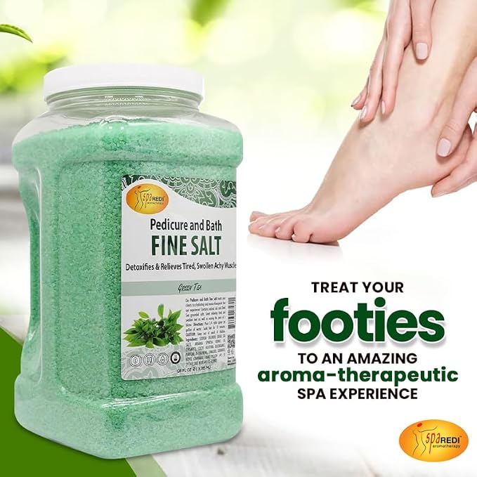 SPA REDI - Detox Foot Soak Pedicure and Bath Fine Salt, 128 Oz - Made - Image 4
