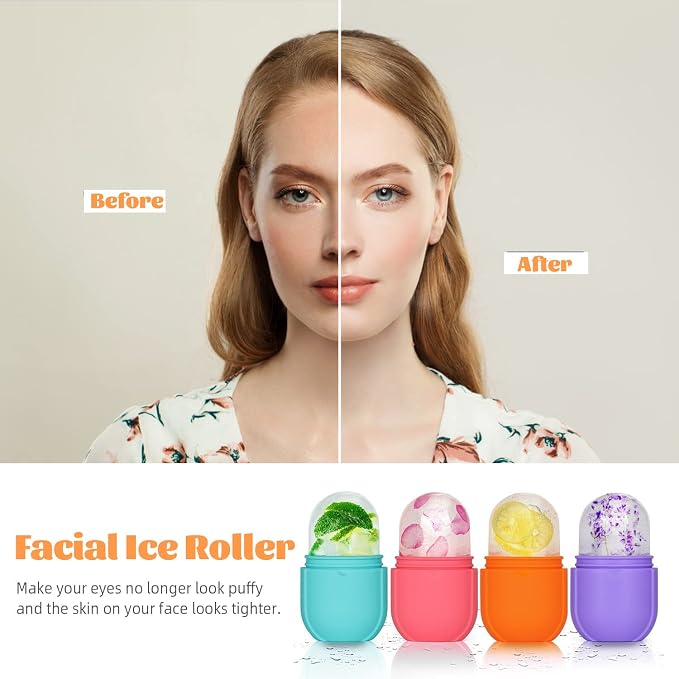 Ice Roller for Face and Eye, Gua Sha Facial Tools, Puffiness Relief Ice Roller - Image 4
