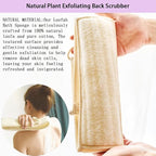 Extra-Long Natural loofah Back Scrubber, Long Back Scrubber - Image 5