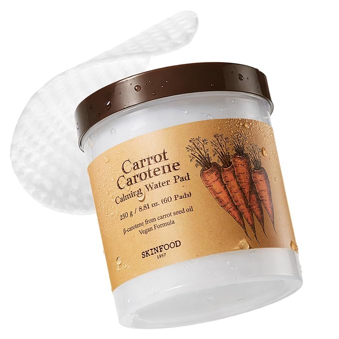 SKINFOOD Carrot Toner Pads, Instant Cooling & Redness Relief, After Sun Care by SKINFOODsince1957