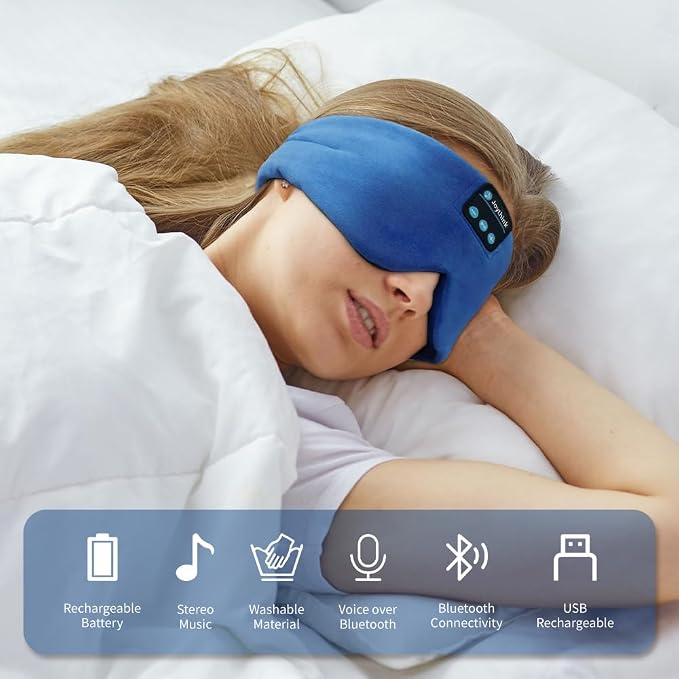 Joythink Sleep Headphones Bluetooth Headband Sleeping Eye Mask Kids Children - Image 6