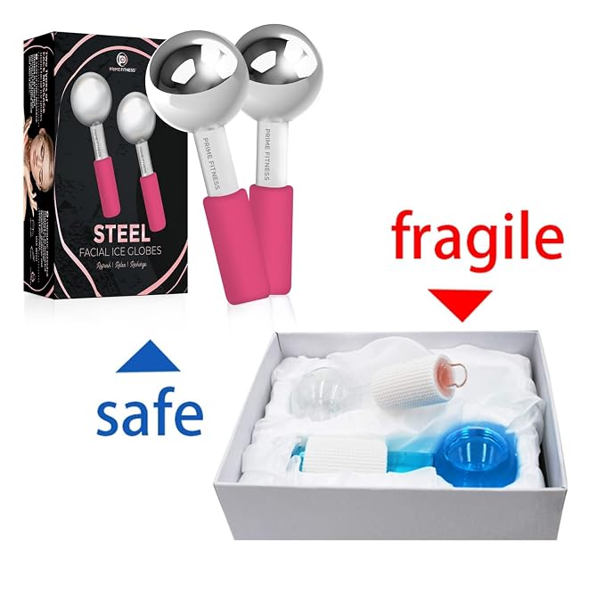 Ice Globes for Facials | Unbreakable Steel Cooling Roller | Cryo Sticks for - Image 5