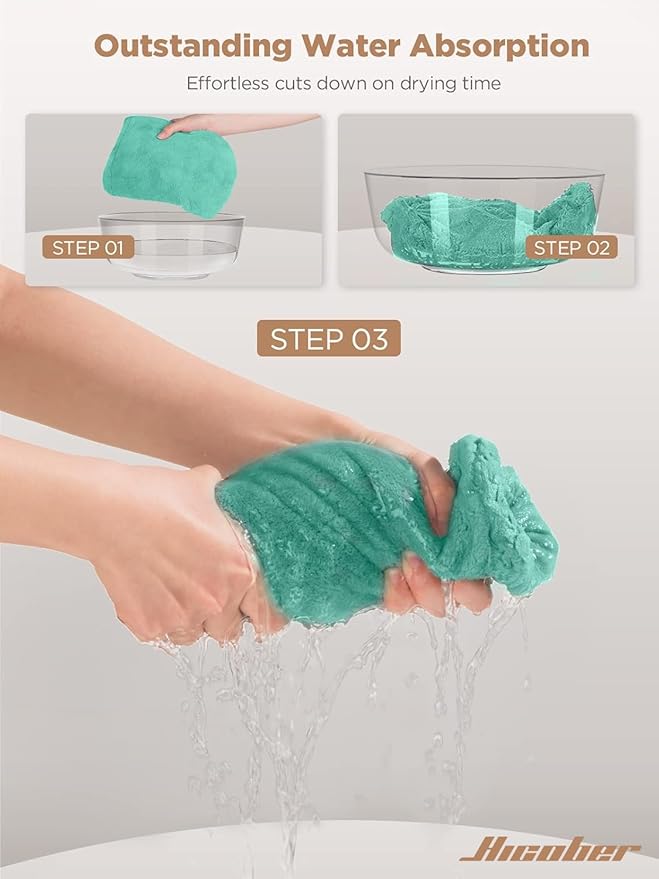 Hicober Microfiber Hair Towel, Hair Turbans - Image 6