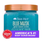 Tree Hut Blue Musk Shea Sugar Scrub, Exfoliating, Hydrating & Moisturizing Body - Image 3