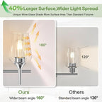 MOKATNG 2-Light Bathroom Light Fixtures, Brushed Nickel Vanity Lights - Image 8