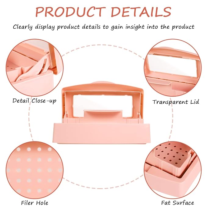 Gusnilo Sterilizer Box Nail Tool Disinfectant Jar Plastic Disinfectant - Image 3