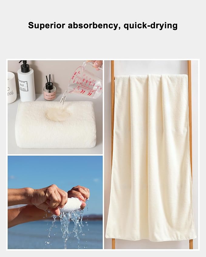 sakano Microfiber Bath Towel Set Ultra Soft Absorbent Speedy Drying Fade - Image 5