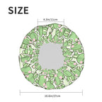 Cute Frogs Shower Cap For Women Reusable Waterproof Double Layers Bath Cap Hair - Image 5