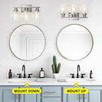 Ascher Bathroom Vanity Light Fixtures, 3 Light Wall Sconces Lighting - Image 8