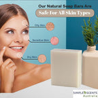 SSA Spearmint & Bran Scented Natural Soap Bars, 3.5oz Moisturizing Triple - Image 5