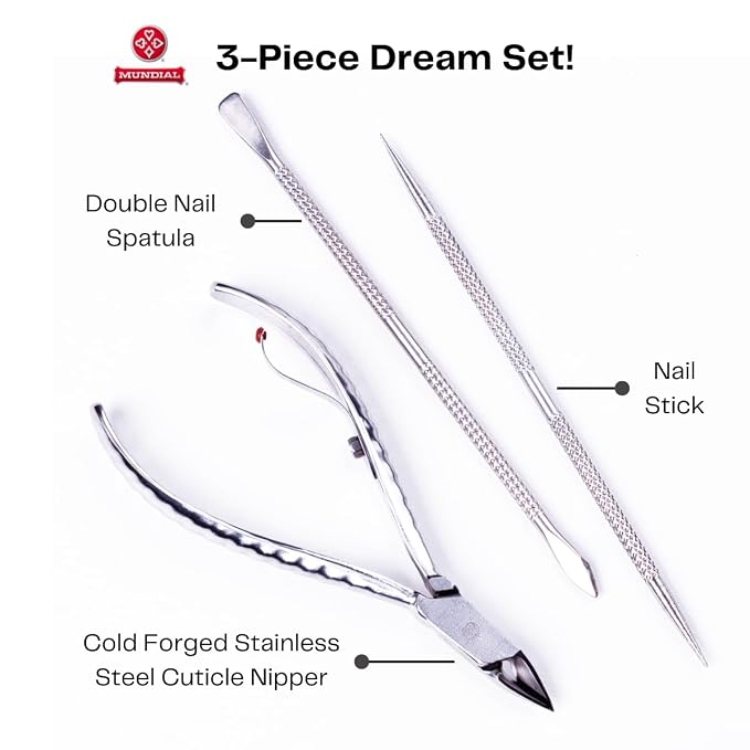 Mundial Nail Care 3 Piece Set - Image 2