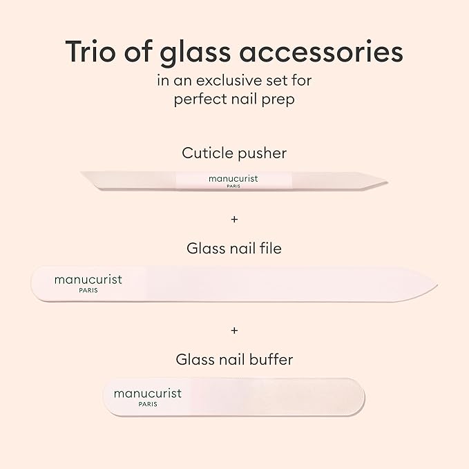 Manucurist Glass Nail Accessory Trio – Exclusive Tube Set - Image 3